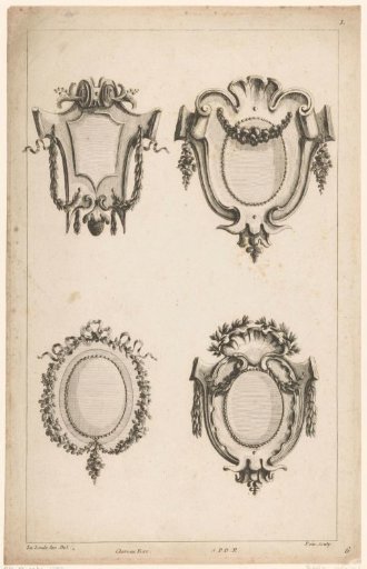 Cartouches and medallion