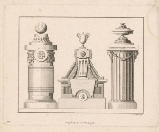 Three pedestals