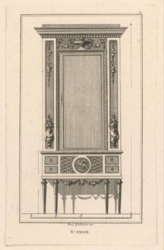 Cabinet with floral motifs