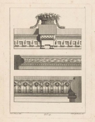 Three frames with flower baskets