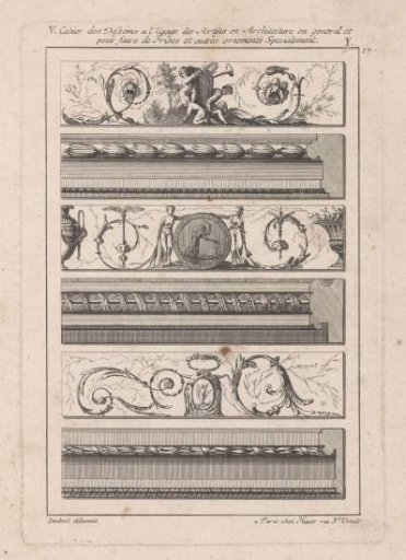 Friezes with figures, garlands, and medallions