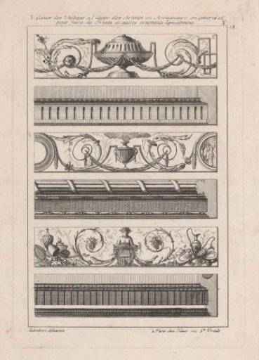 Friezes with vases and garlands