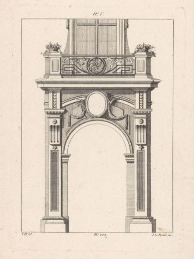 Portal with oval medallion