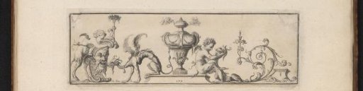 Frieze with an arabesque featuring a sphinx