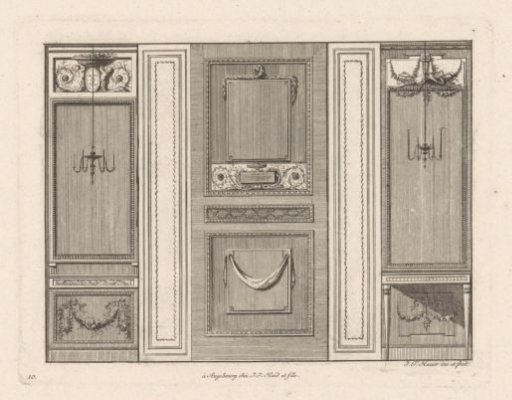 Panels with chandeliers