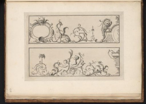 Two friezes with fantastical creatures