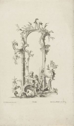 Rocailles with putti