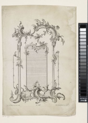 Rocaille frame with a garland