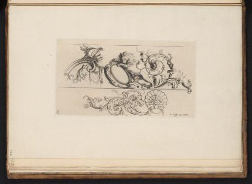 Frieze with an arabesque featuring a lion