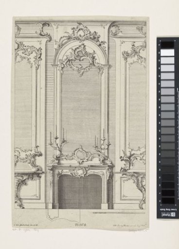 Fireplace with candlesticks