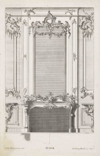 Fireplace with putti
