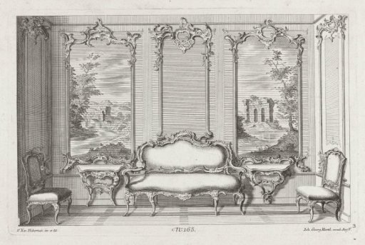 Interior with a sofa and chairs