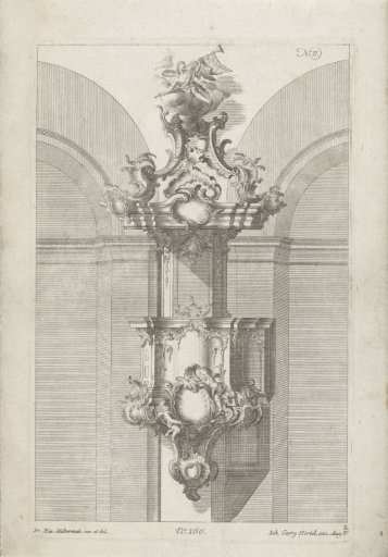 Pulpit with an angel on a trumpet