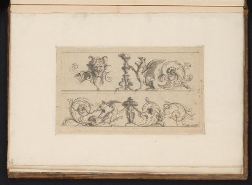 Frieze with a satyr and fantastical creatures