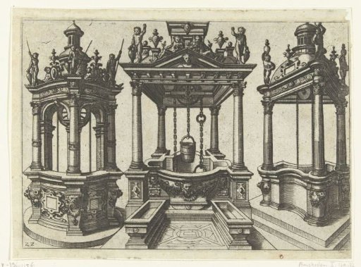 Three Putti, One of Which Is Semicircular