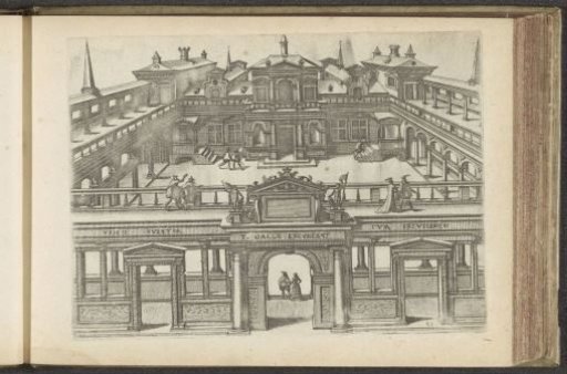 View of the courtyard of a palace