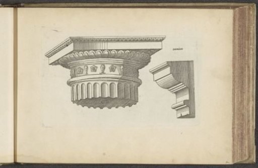 Capital and cornice of the Doric order