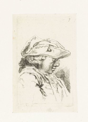 Head of a Man with Spectacles and a Tricorne