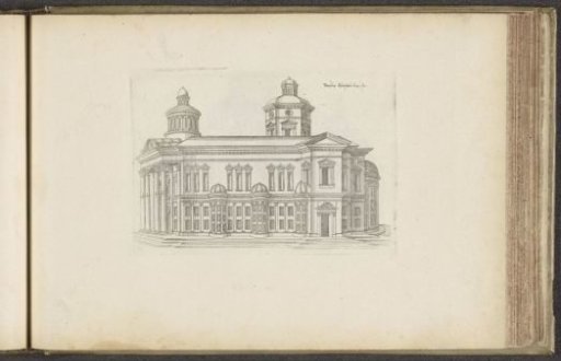 Sanctuary with a colonnaded portico on the left