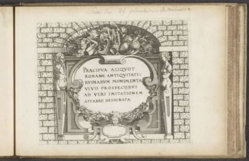 Title print for a series of Roman ruins