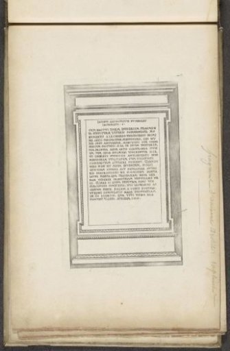 Pedestal with text in Latin