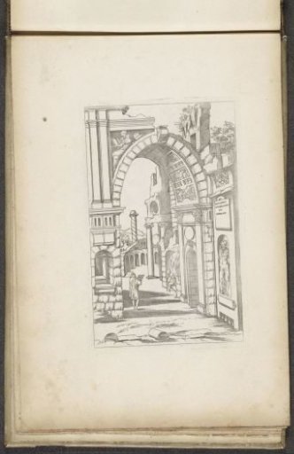 Drawer under a Triumphal Arch