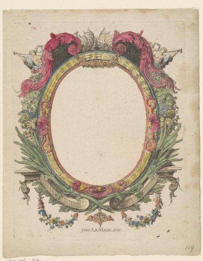 Oval ornamental frame