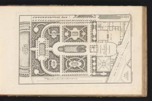 Plan of the garden surrounding the hermitage of Madame de Pompadour