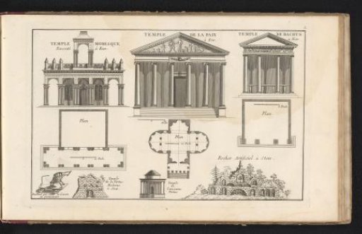 Three temples from Kew Gardens and other ornamental buildings