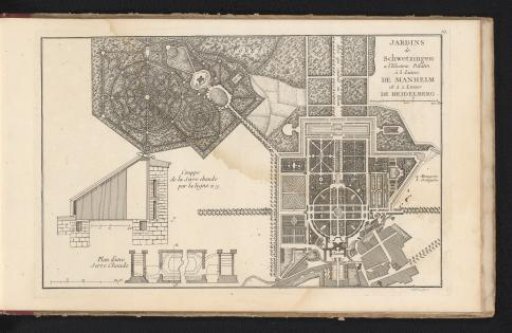 Plan of the garden at Schwetzingen Castle