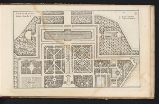 Plan of a section of the garden at Schwetzingen Castle