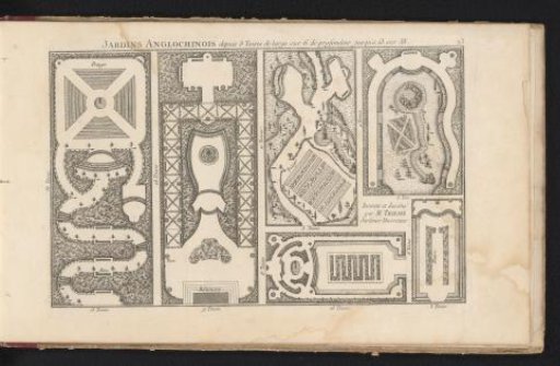 Six garden designs in the Anglo-Chinese style