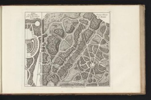 Plan of a part of the park at Roissy Castle and a design for an open-air theatre in the park