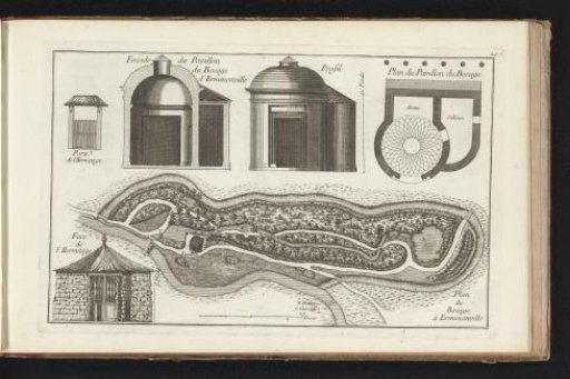 Plan of a part of the garden at the castle of Ermenonville