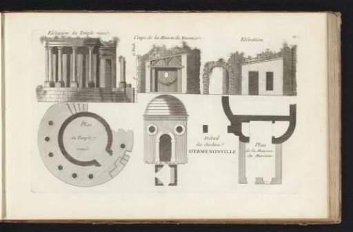 Ruins in the gardens at the castle of Ermenonville