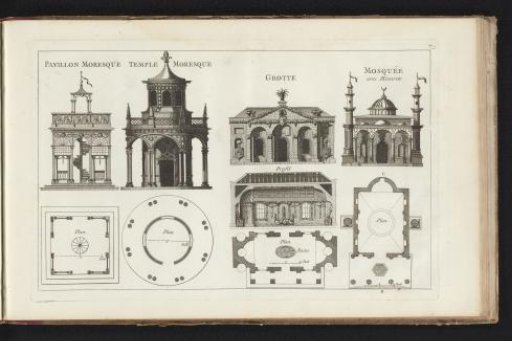 Designs for temples and pavilions
