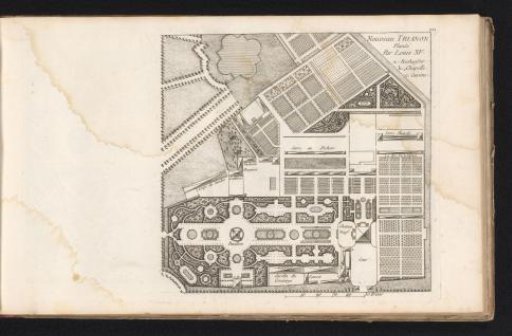 Plan of a part of the garden of the Petit Trianon at Versailles