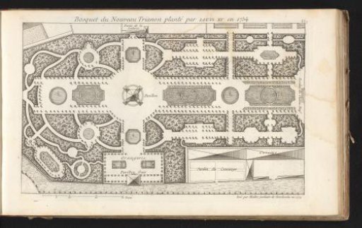 Plan of a part of the garden of the Petit Trianon at Versailles