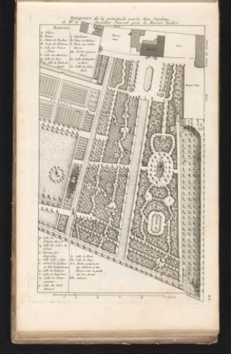 Plan of the garden of the Hôtel de Jansen in Paris