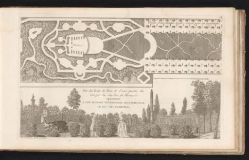 View in Parc Monceau in Paris and a garden design