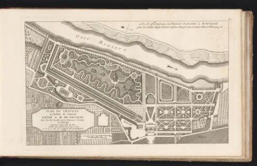 Plan of the castle and garden of Vauréal