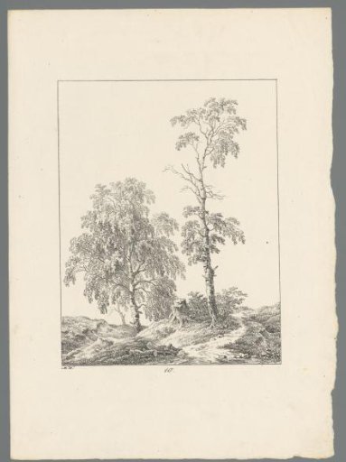 Landscape with two trees