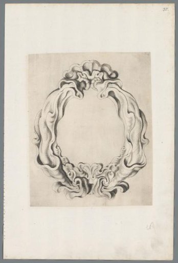 Cartouche in the rococo style