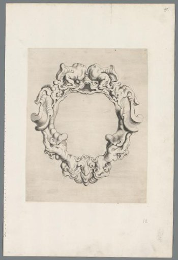 Cartouche in the rococo style