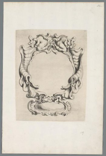 Cartouche in the rococo style