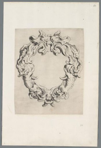 Cartouche in the rococo style