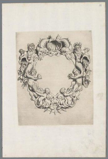 Cartouche in the rococo style