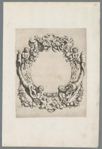 Cartouche in the rococo style