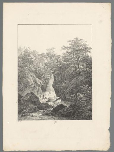 Landscape with a waterfall