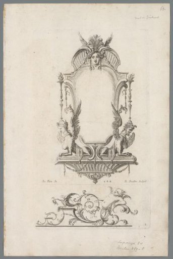 Cartouche with sphinxes